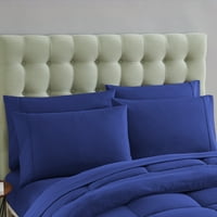 Луксозно Кралско синьо 7-парче легло в чанта надолу алтернативен Утешител комплект, Пълен
