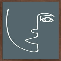 Линейно изкуство - Плакат за стена на лицето, 14.725 22.375