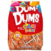 Dum dums Color Party Lollipops, портокалов, оранжев аромат, 12. Оз, чанта за брой