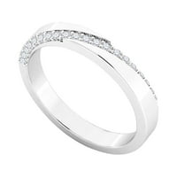 Mauli Jewels годежни пръстени за жени 0. Карат диамантен лек сватбени сватби 10k твърда роза, бяло и жълто злато
