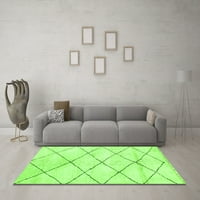 Ahgly Company Indoor Rectangle Solid Green Modern Area Rugs, 8 '10'