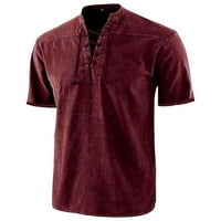 Мъжки ризи ризи за мъже мъже вкъщи на открито мода ежедневни основни разхлабени дишащи бързо сушещи къси риза вино l