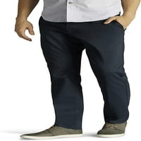 Лий® Мъжки Екстремни движение плосък фронт тънък прав панталон с бръчки устои