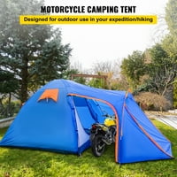Палатка за къмпинг на мотоциклет, палатка с мотоциклет с мотоциклет за къмпинг, водоустойчива палатка за мотоциклет W Интегрирано пристанище за мотоциклети, лесна