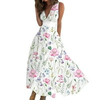 Tking fashion дамски летни ежедневни флорални рокли за печат вече