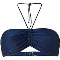 Yubnlvae дамски бански костюм женски лято Mi & Match Plain Bikini Bandeau Top Swimwear Beachwear - Dark Blue XXL