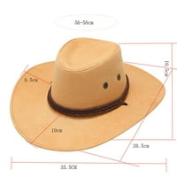 Ухажващ възрастен ежедневен солиден лято западна модна каубойска слънчева шапка широк ръб за пътуване слънчева шапка