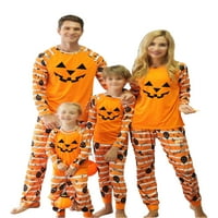 Paille Halloween Family Съвпадащи пижами Комплекти празничен екипаж шия pjs сън