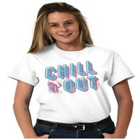 Chill Out Vintage 80S Ice Logo Мъжки графични тениски тениски Brisco Brands 4x