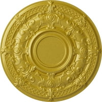 7 8 OD 3 8 P Dauphine таван медальон, ръчно боядисано богато злато