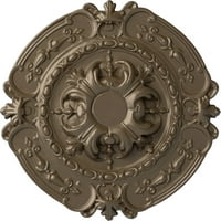 Екена Милуърк 3 8 од 3 4 П Саутхемптън таван медальон, ръчно рисувано топло Сребро
