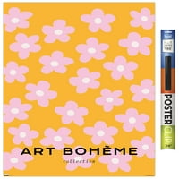 Art Bohème - Pink Flowers Wall Poster, 22.375 34