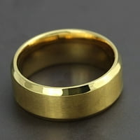 Anvazise пънк пръстен готино е удобно да носите прост креативен титаниев стоманен лентен пръстен за коктейл Bar Club Rose Gold US 13
