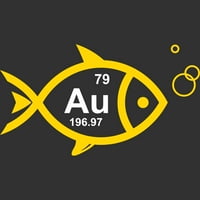 Момчета от златни рибки въглен сив графичен тройник - дизайн от хора l