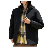 Aherbiu Unise Jackets с качулка цип нагоре с висока шия на вятъра с дълъг ръкав тренч палто туризъм с джобове