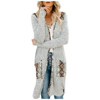 Lastesso Fashion Women Stripe Print Leopard Packwork Buttons плетена жилетка палто