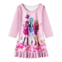 Чудовищни ​​рокли за момичета училищни рокли ежедневни дрехи домашно облекло за рожден ден 3- години деца