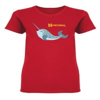 Тениска с графична форма на кит на Narwhal жени -изображения от Shutterstock, женски големи