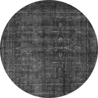 Ahgly Company Indoor Round Персийски сив бохемски килими, 4 'кръг